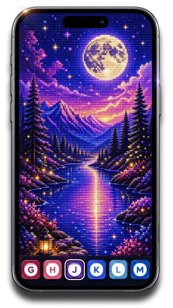 Diamond Painting World shown on a phone