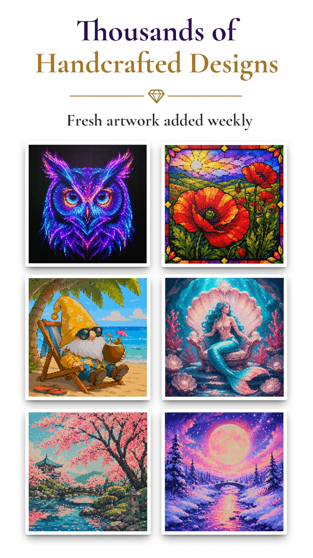 Thousands of handcrafted designs